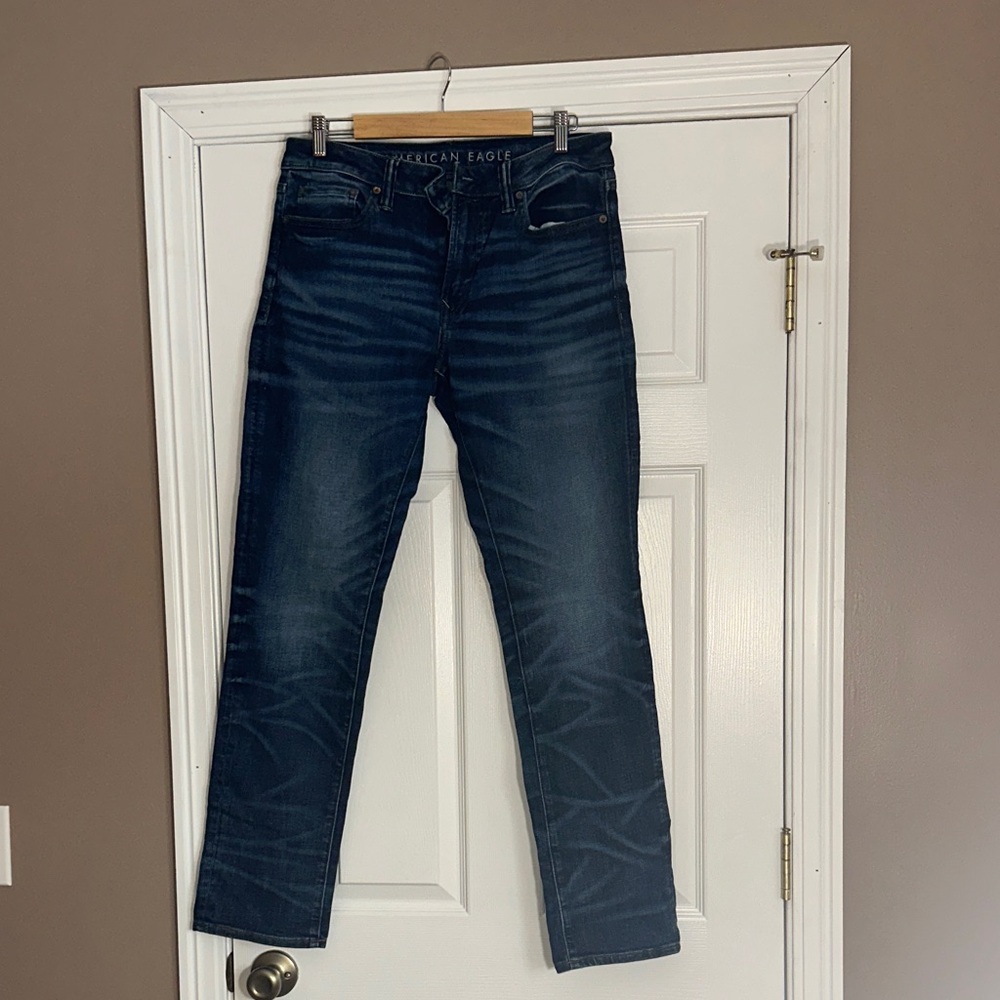 Men’s American Eagle Outfitters Dark Blue Slim Straight Jeans
